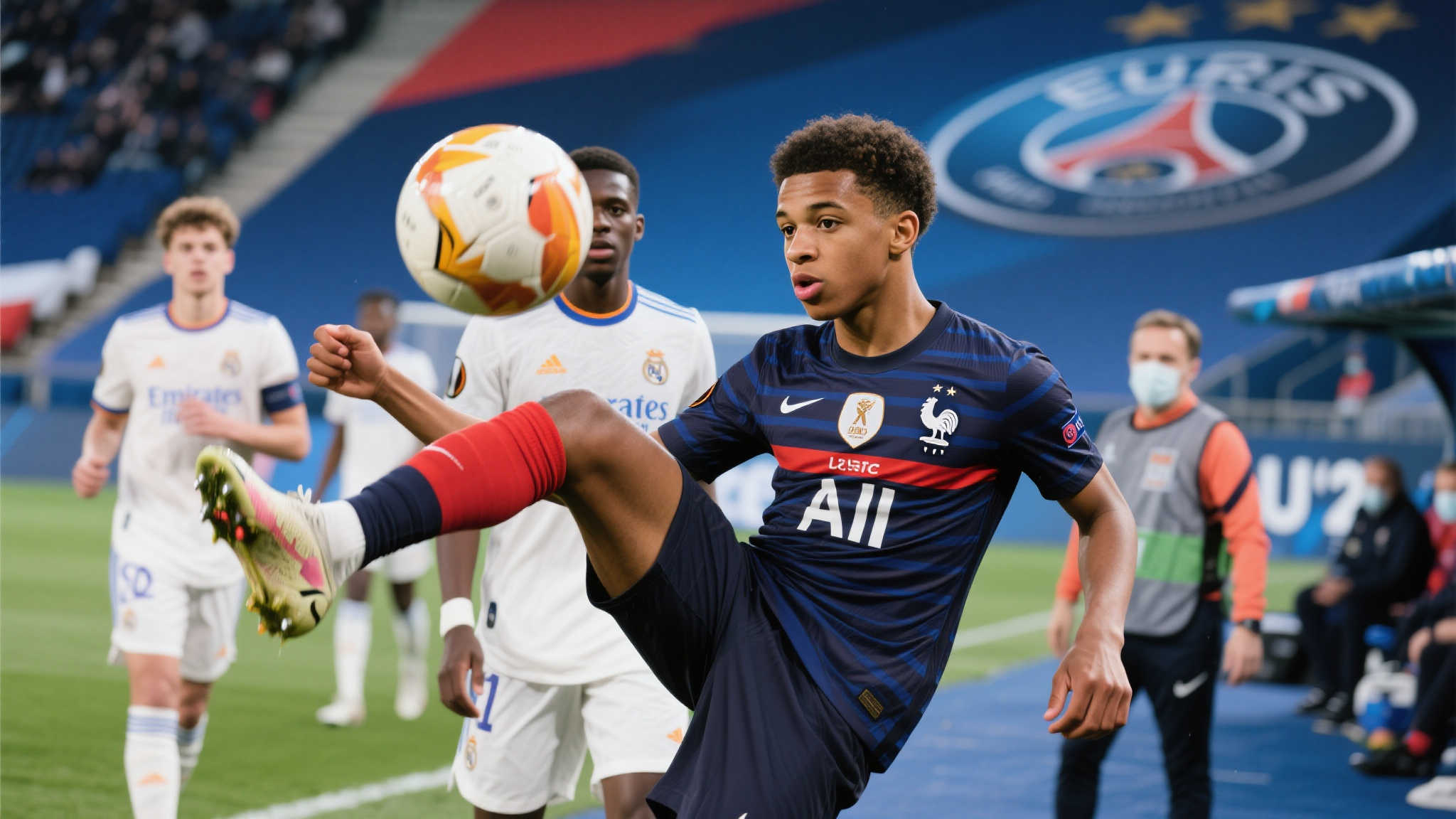 作为一名崭露头角的新星，19岁的法国小将出生于足球